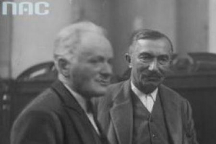 Proces brzeski: oskarżeni Wincenty Witos i Herman Lieberman. Fot. NAC Proces brzeski: oskarżeni Wincenty Witos i Herman Lieberman. Fot. NAC
