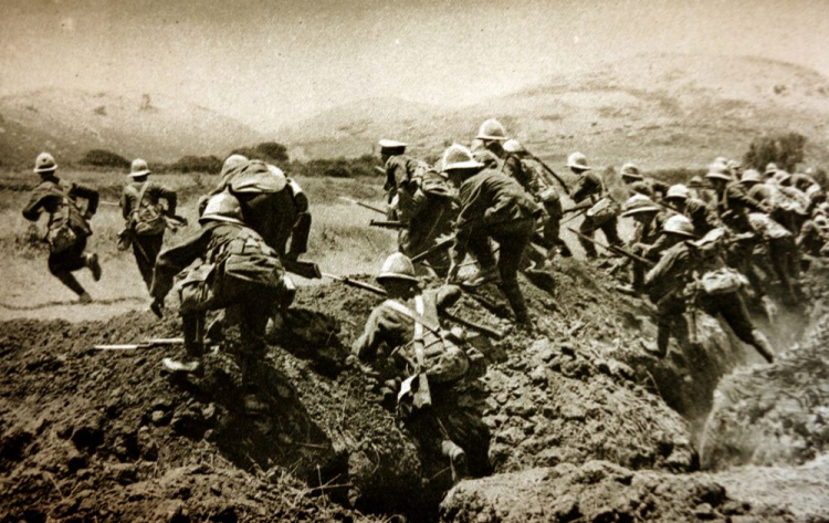 Działania wojenne podczas I wojny światowej. 1915 r. Fot. PAP/DPA Działania wojenne podczas I wojny światowej. 1915 r. Fot. PAP/DPA